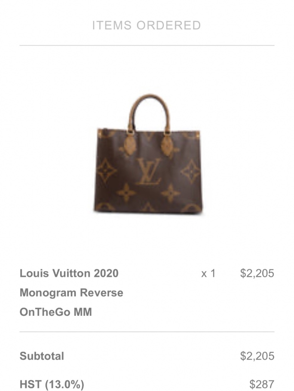 Louis Vuitton On the Go MM Reverse Monogram